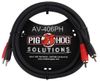 6ft PigHog Dual-RCA Male to Male Molded Plugs DJ/Mixer/Stereo Audio Cable