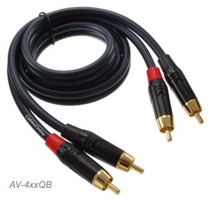 15ft Two-RCA Male/Male Gold-Plated Premium OFC Blue Audio Cable