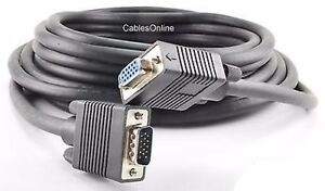 Premium HD15 Super VGA Double Shielded Male/Female Extension Monitor Cable