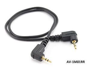 1.5ft 2.5mm Right-Angle Male to 2.5mm Right-Angle Male Short Audio Cable