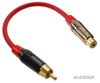 6-inch RCA Male to RCA Female Premium Red Audio Extension Cable 6-inch RCA Male to RCA Female Premium Red Audio Extension Cable