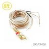 8ft CablesOnline 14 AWG Speaker Wire Pair Cables with Dual RCA Male Plugs 8ft CablesOnline 14 AWG Speaker Wire Pair Cables with Dual RCA Male Plugs