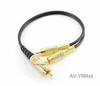 Single RCA Male to 2-RCA Male Gold-Plated Y-Splitter Cable Single RCA Male to 2-RCA Male Gold-Plated Y-Splitter Cable