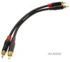 6in 2-RCA to 2-RCA Gold-Plated Male to Male DJ/Mixer/Stereo System Audio Cable 6in 2-RCA to 2-RCA Gold-Plated Male to Male DJ/Mixer/Stereo System Audio Cable