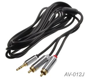 12ft Premium 3.5mm Stereo Male to 2xRCA Male Audio Cable