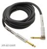10ft High Performance 1/4" TS Male to 1/4" TS Male Right-Angle Instrument Cable