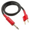 Dual Banana Plug to 1/4" TS Male Pro Audio 14awg Speaker Cable