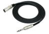 3ft. Kirlin XLR 3-Pin Male to 1/4" TRS Male Patch Cable, OFC Conductors