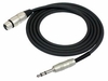 Kirlin XLR 3-Pin Female to 1/4" TRS Male Patch Cable, OFC Conductors