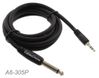 5ft Premium 3.5mm Stereo TRS Male to 1/4" Mono TS Male Audio Cable