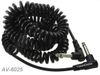 25ft Right-Angle 1/4" Mono Male to Male Shielded Coiled Instrument Cable