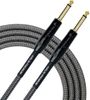 20ft 1/4" TS M/M Premium Plus Instrument Cable, Various colors of Woven Jacket