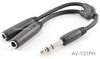 6-inch Pig-Hog Stereo 1/4" Male to Dual Stereo 1/4" Female Audio Y-Splitter