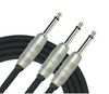 3ft Kirlin 1/4" TS Mono Male Plug to Dual 1/4" TS Mono Male Noise-Free Y-Cable