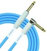 Kirlin 1/4" Mono M/M Straight to Right Angle Instrument Cable, Blueline