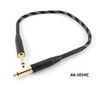 1.5ft Black/Gold 1/4" Mono Male to Male Woven Instrument Amp Pro Audio Cable
