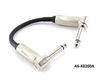 4" Kirlin Right-Angle 1/4" Mono 18AWG Male/Male Effects Pedal Instrument Cable