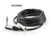 10ft Rean 1/4" (6.3mm) Right-Angle Stereo Male to Female Extension Audio Cable