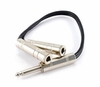 Mono 1/4" Male to Dual Mono 1/4" Female 6.3mm Y-Splitter Cable