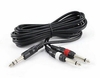 1/4" TRS Stereo Plug to Dual 1/4" TS Mono Plug Audio Cable
