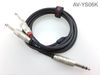6ft Kirlin 1/4" TRS Stereo Male Plug to Dual 1/4" TS Mono Male Noise-Free Cable