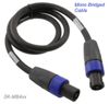 6ft Mono-Bridged Neutrik Speakon 4-Pole Male to Male Cable, (1+/1+ and 2+/1-)