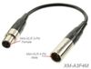 6" Mini-XLR 4Pin Male to Mini-XLR 3Pin Female Adapter for AKG Bodypack/Shure Mic