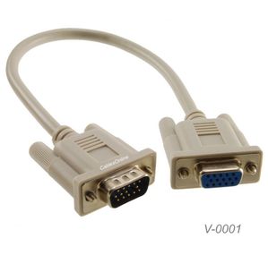 1ft VGA (HD15) Male to Female Monitor Video Cable