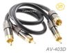 3ft High Quality Dual RCA Male to Male Coax Audio Cable