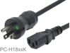 10ft Hospital Grade Green Dot 5-15P to C13 SJT 18/3 AWG Black Color Power Cord