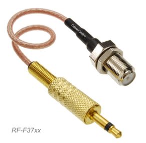 F-Type Bulkhead Female to 3.5mm TS Male RG316 Cable