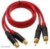 12ft Dual-RCA Male/Female Ultra-Flexible Red Extension Audio Cable