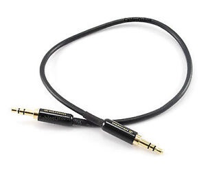 TRS 3.5mm Stereo Male/Male Slim Connector Audio Cable