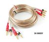 6ft 14AWG Pair-Wire Banana Plug to Banana Plug Speaker Cable Set 6ft 14AWG Pair-Wire Banana Plug to Banana Plug Speaker Cable Set