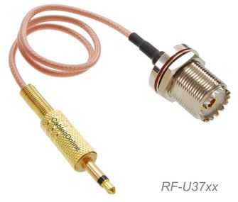 UHF Bulkhead Female to 3.5mm TS Male RG316 Cable