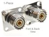 UHF SO239 Female to Female 4-Hole Panel Mount Coupler