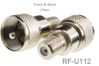UHF Male Plug to F-Type Female Jack Adapter