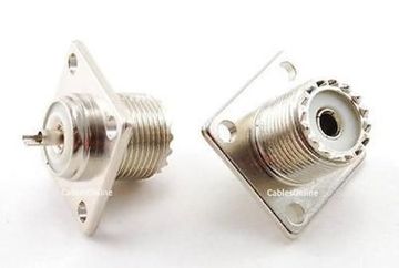UHF Female Jack SO-239 Bulkhead Panel Chassis Mount Connector