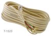 25ft RJ11 6P4C Plug to 4-Spade Lugs Beige Telephone Cable