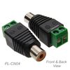 RCA Female Jack to 2-Screw Terminal Block Audio/Video Connector RCA Female Jack to 2-Screw Terminal Block Audio/Video Connector