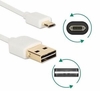 Reversible USB-A Male to Reversible USB Micro-B Sync & Charger Cable, White Reversible USB-A Male to Reversible USB Micro-B Sync & Charger Cable, White