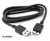 3ft USB 3.0 Male to Micro-B Male Charge / Sync Cable for Samsung S5 Note 3, BK 3ft USB 3.0 Male to Micro-B Male Charge / Sync Cable for Samsung S5 Note 3, BK