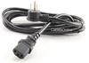 Flat Plug AC Power Cord, Flat Right-Angle NEMA 5-15P to IEC C13, 16 AWG
