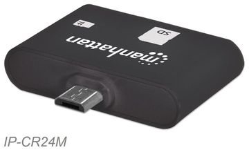 USB2.0 Micro-B 24-in-1 Card Reader/Writer Mobile OTG Adapter, Manhattan 406208
