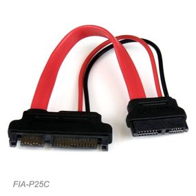6-inch 13-Pin Slimline SATA Female to 2-Pin SATA Male Data &amp; Power Cable