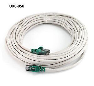 50ft CAT6 Cross-Over Ethernet RJ45 UTP Network Patch Cable, Ivory