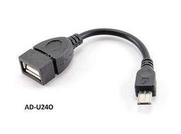 4" USB A Female to Micro-B Male OTG Smartphone, GPS, PDA Adapter Host Cable