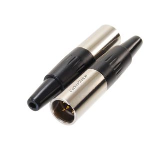 4-Pin Mini-XLR Male Solder Connector