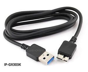 3ft USB 3.0 Male to Micro-B Male Charge / Sync Cable for Samsung S5 Note 3, BK