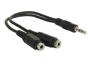 3.5mm Stereo 1 Male to 2 Female Audio Y Splitter